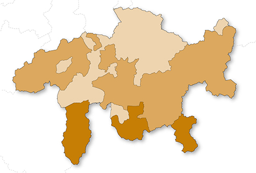 نظرة عامة على كانتون Graubünden